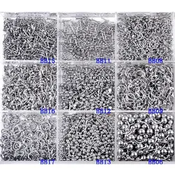 45/90PCS Stainless Steel Body Piercing Jewelry Nose Ring Tongue Bars Navel Eyebrow Lip Labret Piercing Jewelry Horseshoe Rings