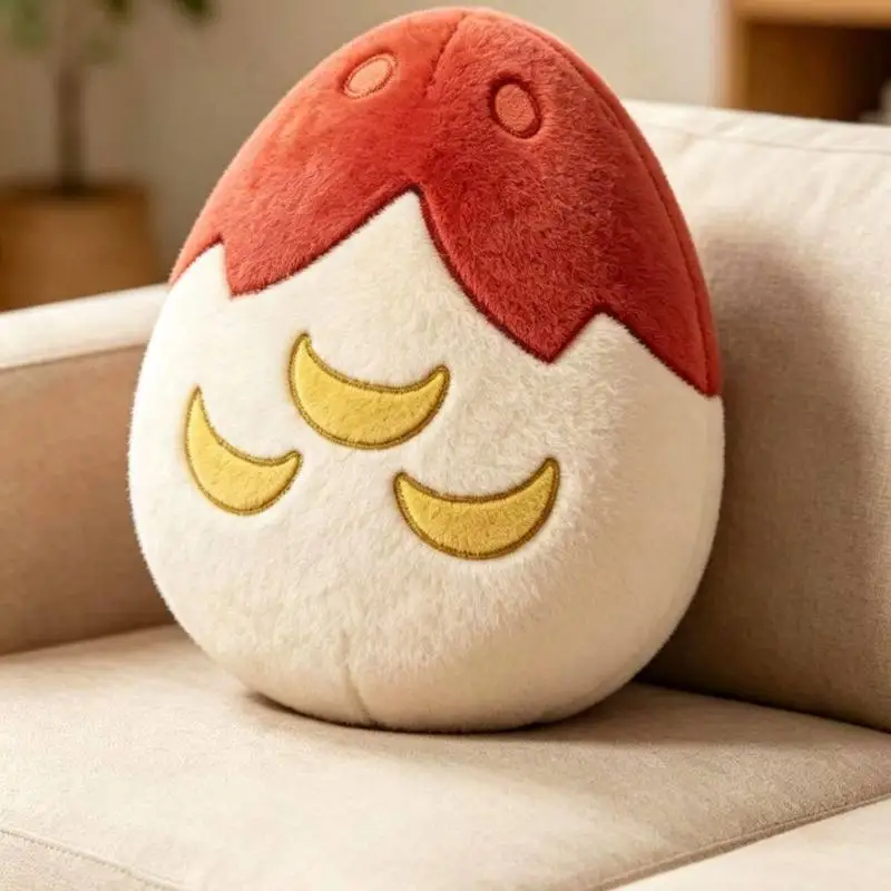 Printed Roco Kingdom Different Color Egg Plush Pillow Soft Fluffy Cute Sofa Back Cushion Doll For Women Birthday Gift
