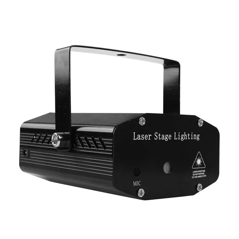 Mini LED เลเซอร์โปรเจคเตอร์คริสต์มาสตกแต่งไฟเลเซอร์ดิสโก้เลเซอร์แสง Dj เสียงเปิดใช้งาน DJ Disco Xmas Party Club light