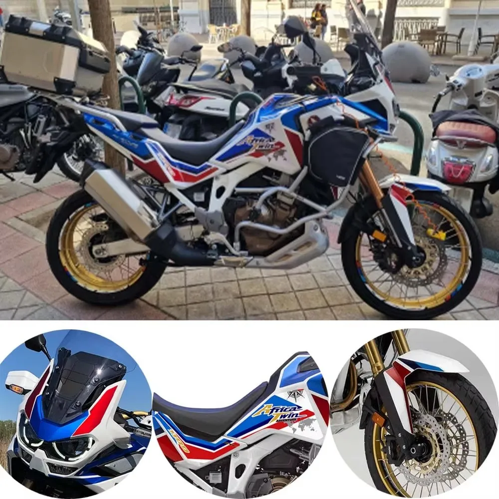 For Honda Africa Twin CRF1100L 1100 Adventure ADV Motorcycle Tank Pad Decal Side Stickers Protection Set Sport CRF1100 L