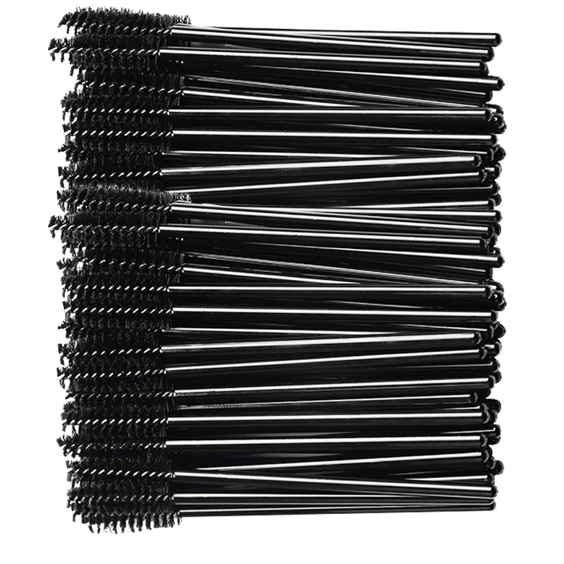 Cílios descartáveis Brushes Set, Mascara Brush, Lashes Extension, Sobrancelha Wands Aplicador, Maquiagem Tool, Atacadista, 50 Pcs, 100Pcs