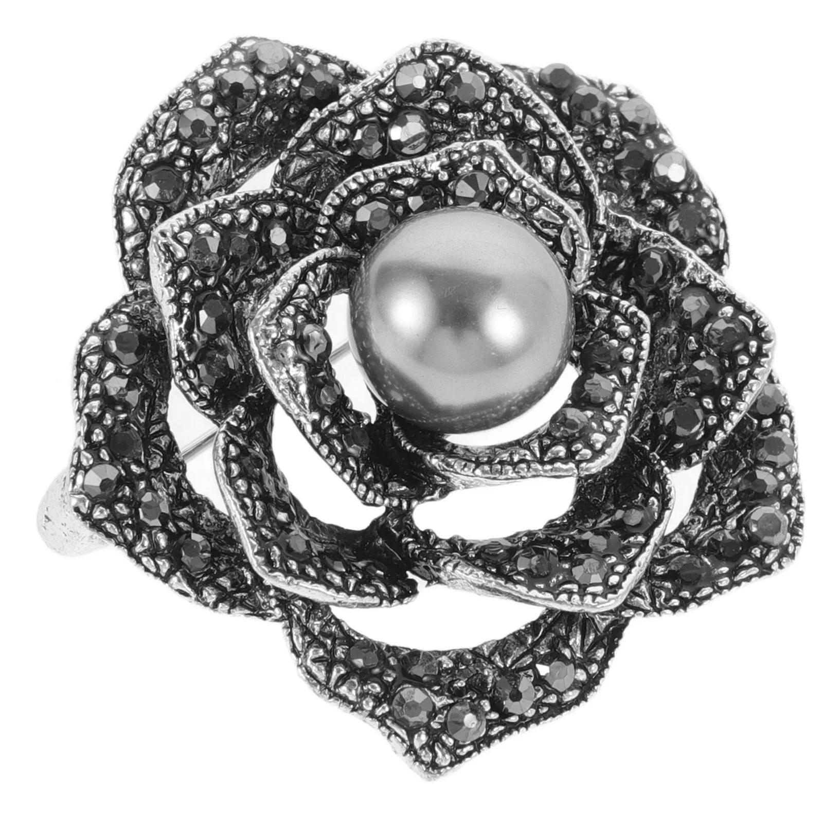 خمر روز بروش للنساء زهرة التلبيب دبوس سبيكة بروش مجوهرات الإكسسوار دعوى وشاح شال ديكور حفلات الزفاف