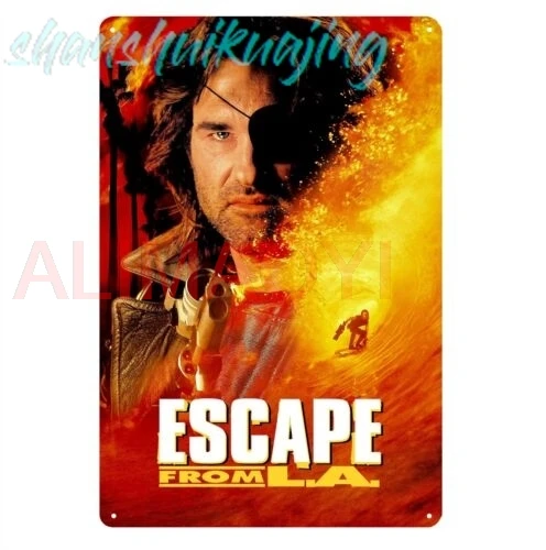 Escape From LA Kurt Russell Movie Metal Poster Tin Sign - Placa de 20x30cm