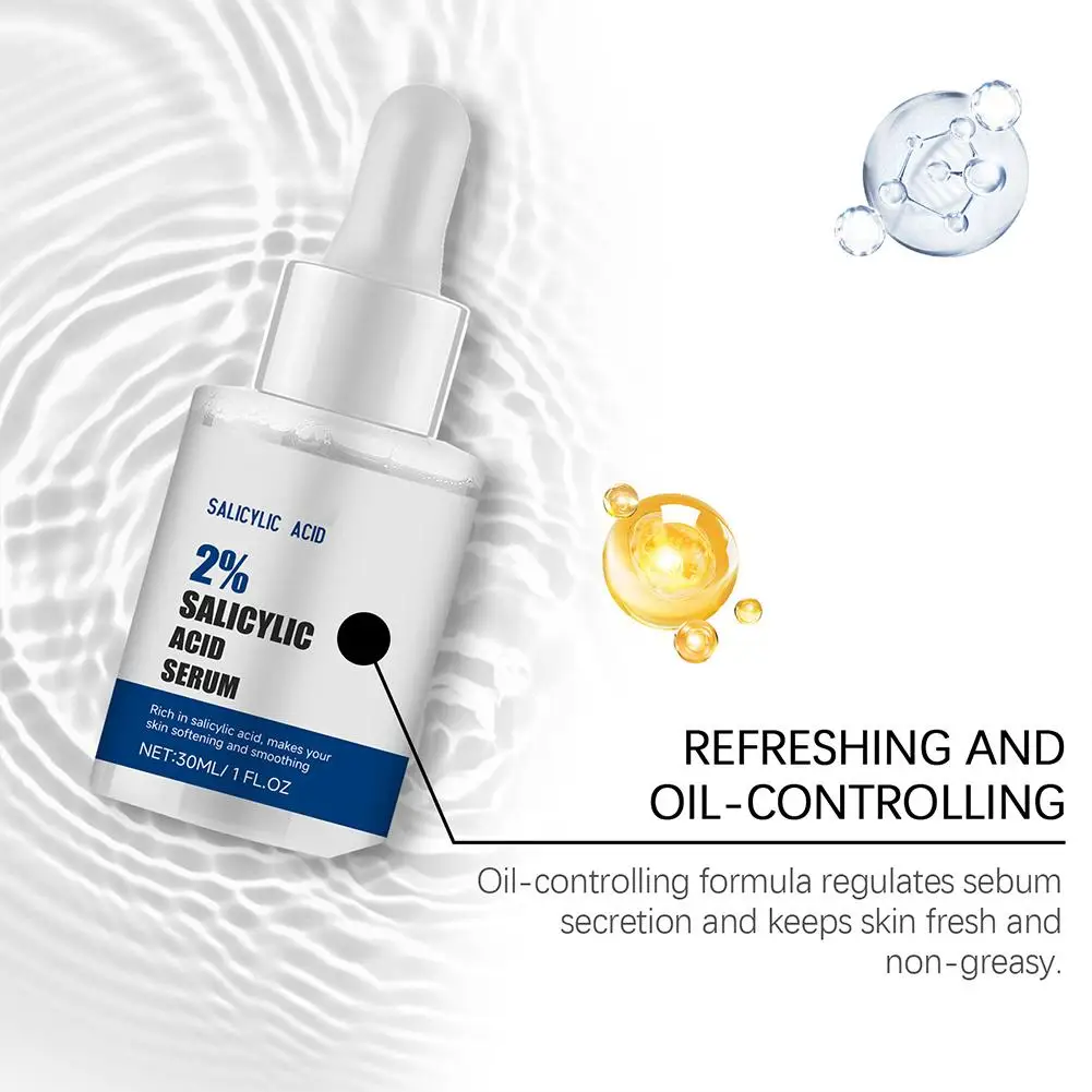 2% Salicylic Acid Acne Removing Essence Mildly Nourishes Repair Facial Beauty Essence Product Pores Acne Shrink Removing M7R5 - Image 5