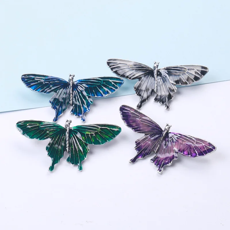 Dmari Women Brooch Korean Fashion Style Enamel Butterfly Brooch Pin 4-Color Enamel Pin Simple Accessories For Casual Clothing