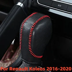 Leather AT Gear Shift Knob Cover for Renault Koleos Talisman Megane Captur Clio Scenic Kadjar Fluence for Samsung QM5 QM6 16-20