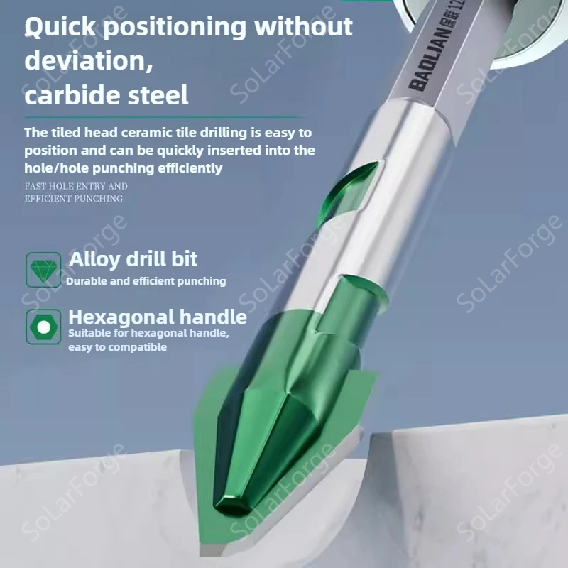 Picture 4: BaoLian Eccentric Twist Drill Bit High-Strength Drill Bits Sets 6mm/8mm/10mm/12mm Metal Twist Drill Bits for Glass/Tile/Wood