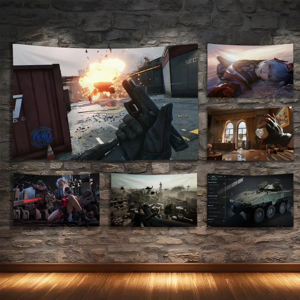 D-Delta Force Hawk Ops Game Tapestry Soundproof Thick Tapestry, Living Room Sofa Wall Decor For Hotels & Homestays & Dormitory