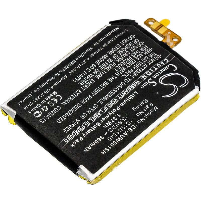 3.8V 360mAh CS-AUW501SH Smartwatch Battery C11N1540, 0B200-01630100 for Asus ZenWatch 2 WI501QF, WI501Q, WI501QF +TOOLS KIT