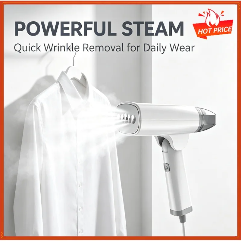 Handheld Garment Steamer 1300W Portable Steam Iron Powerful Fast Wrinkle Remover Travel Steamer Ironing for All Fabrics Clothe ﻿