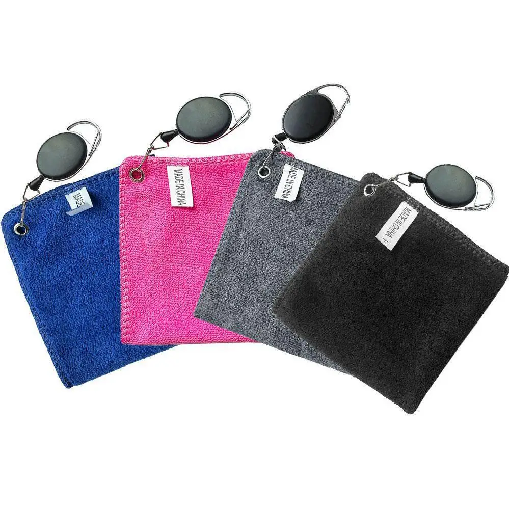 

Golf Towel Microfibre Cleaning Cloth for fers Absorbent and Quick Drying with Retractable Hook for Sports Enthusiasts