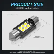 2x 3030 Chip Festoon LED Bulb for Car Interior 12V #3