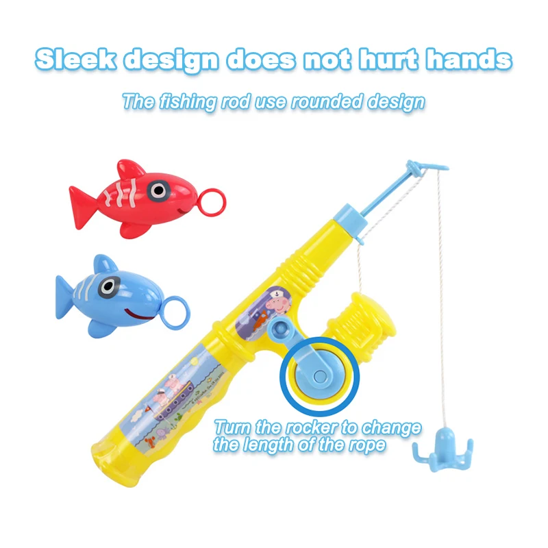 جديد Peppa خنزير لعبة الصيد Playset اللعب منزل اللعب في المياه مضاهاة الصيد رود سمكة صغيرة ألعاب أطفال هدايا عيد ميلاد الاطفال #3