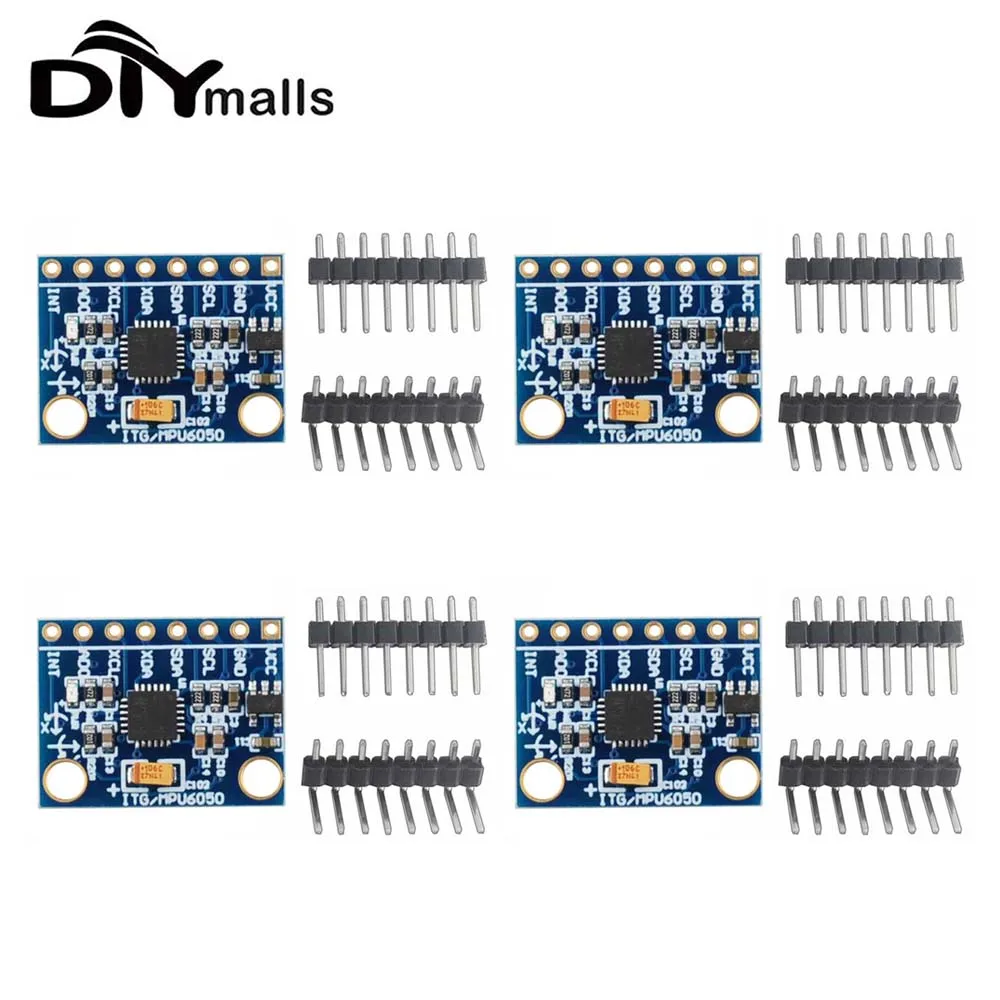 

4PCS GY-521 GY521 MPU-6050 MPU6050 Module MPU 6050 Acceleration Sensor 3 Axis Analog Gyro Sensor for Arduino