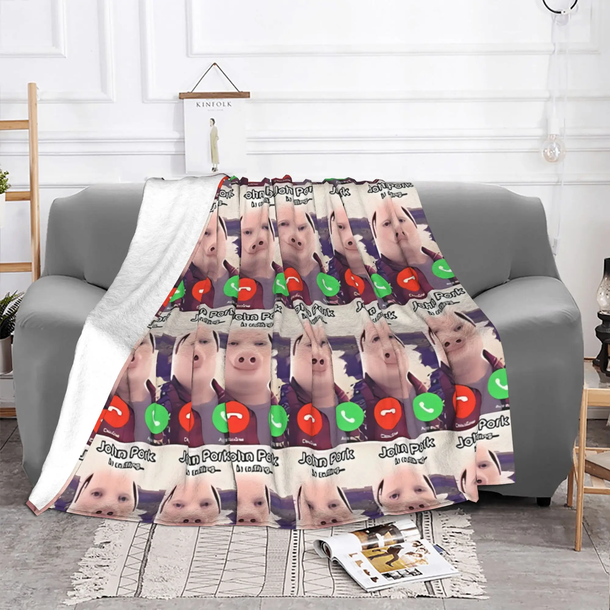 1PC home Cutecore more Calling John Pork Blanket Super Cosy Plush Home Living Room Sofa halloween