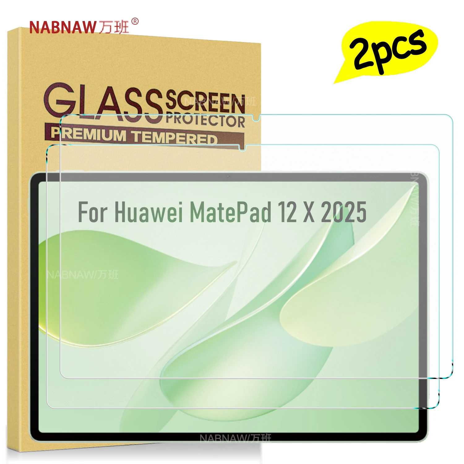 

2 шт., защитная пленка из закаленного стекла Full HD для Huawei MatePad 12 X 2025, 12-дюймовый экран ПК, твердая обложка с защитой от царапин