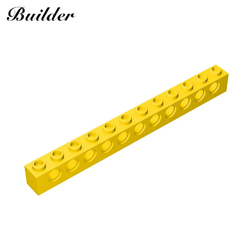 Little Builder-bloques de construcción 3895 para niños, piezas de bricolaje, tecnología MOC, 1x12, ladrillo perforado, 11 agujeros, 10 piezas, Juguetes