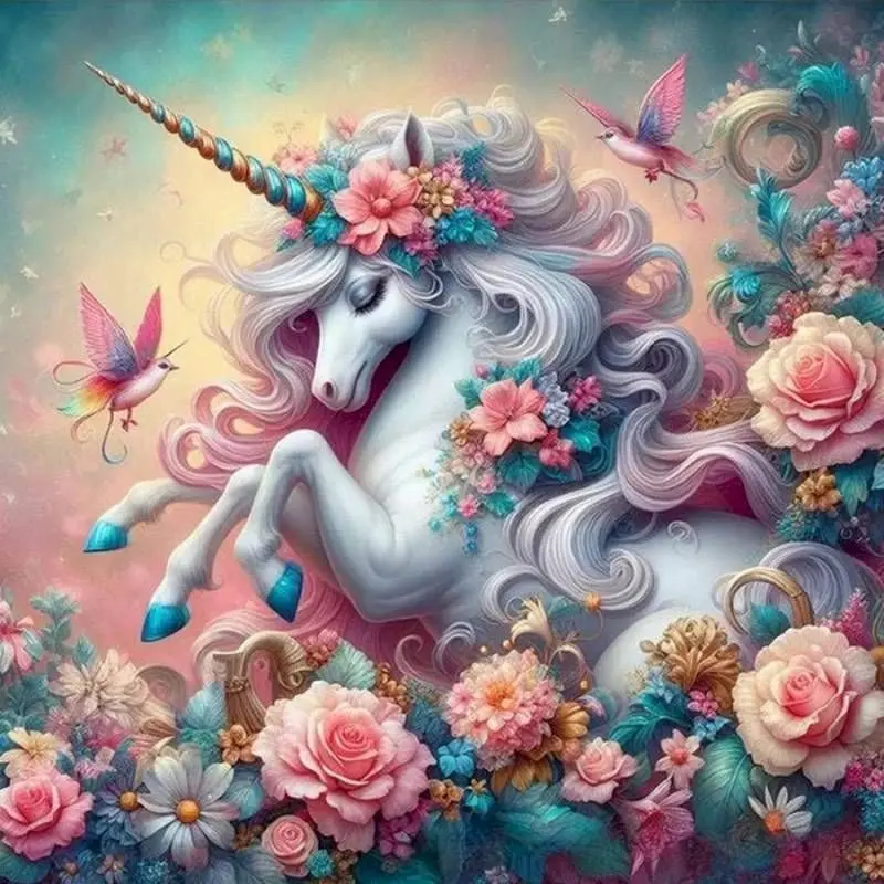 

GATYZTORY New Arrival Diamond Painting Horse Animal Picture Of Rhinestones Diamond Mosaic Flower Embroidery Decor For Home