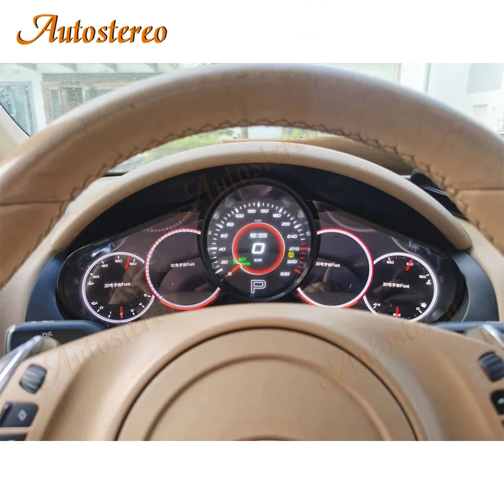 Digital Cluster Virtual Cockpit For Porsche Cayenne 2010-2017 Car Multimedia Player Odometer Dashboard Speed Meter Screen 12.3