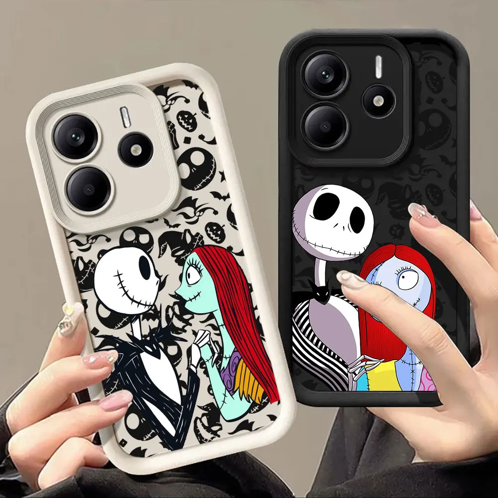 

The Nightmare Before Christmas Jack Sally Skellington Case For Redmi Note 14 13 12 11 Pro 9 8 10 Pro 9S 12S Cover 13C 14C Fundas