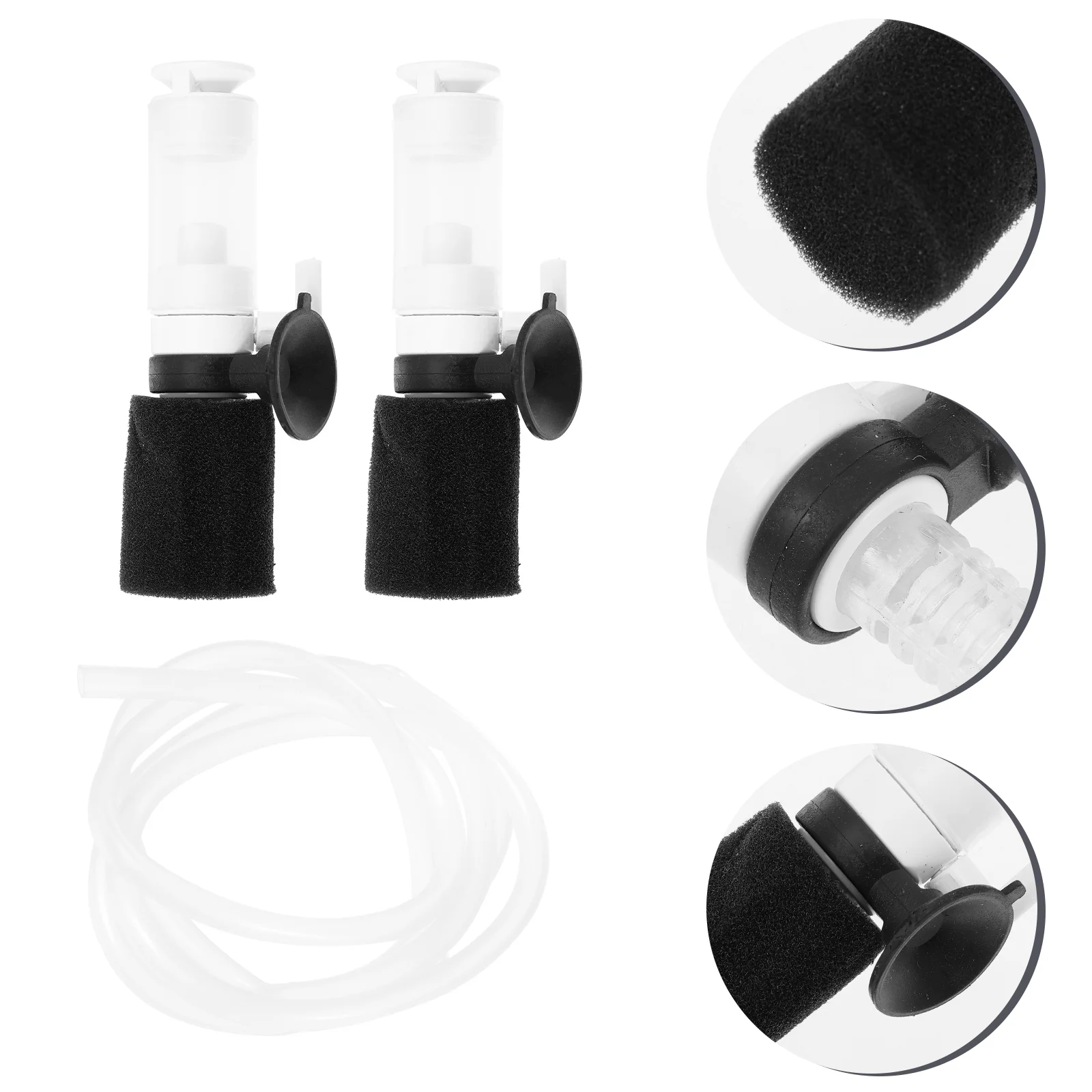 2 Pcs Fish Tank Filter Oxygen Filters Diving Aquarium Single Plastic Sponge Mini Strainer