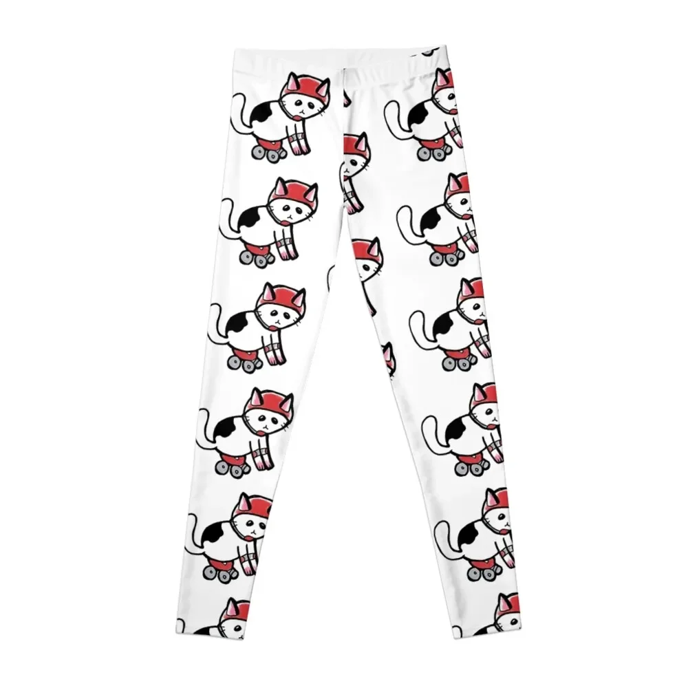 

Black and White Roller Cat Leggings Women's gym jogging pants Legging sport Women's sports pants Womens Leggings
