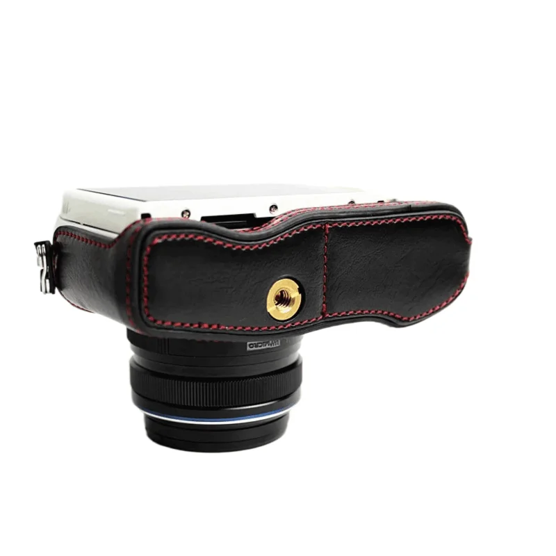 Bolsa de cámara de carga directa, Media Funda de cuero PU para Olympus E-PL7, EPL7, EPL8, E-PL8, EPL9, accesorios