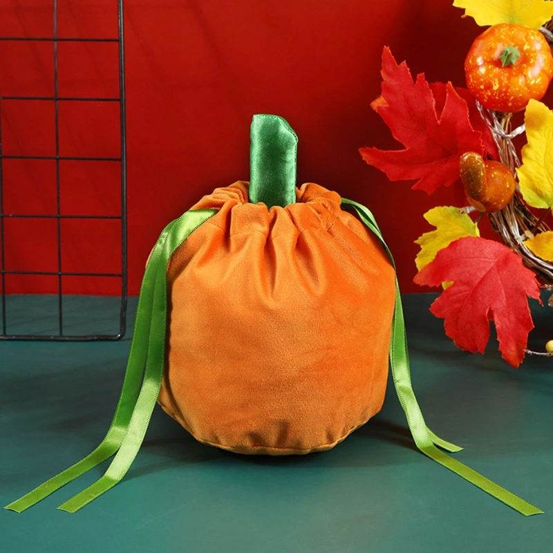 Halloween Candy Bag Pumpkin Packing Bag With String Cookies Storage Bag Festival Decor For Kids Party Dropshipping