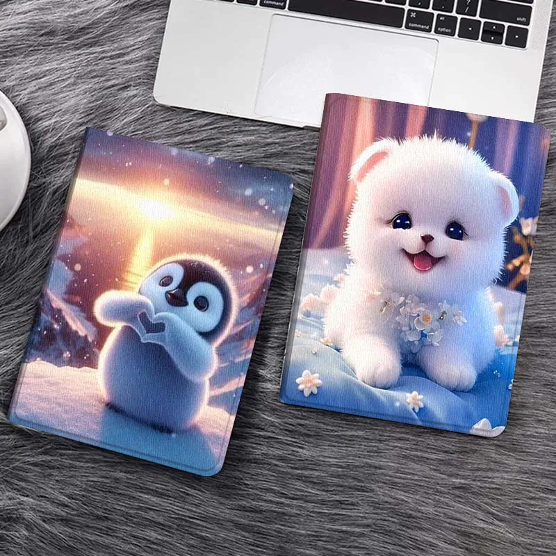

Cute Cat Penguin Art Gift For Huawei MediaPad T5 T10s M6 M5Lite SE Honor Tab 5 6 7 V7 V8 X8a X9a Pro Soft Tablet Case