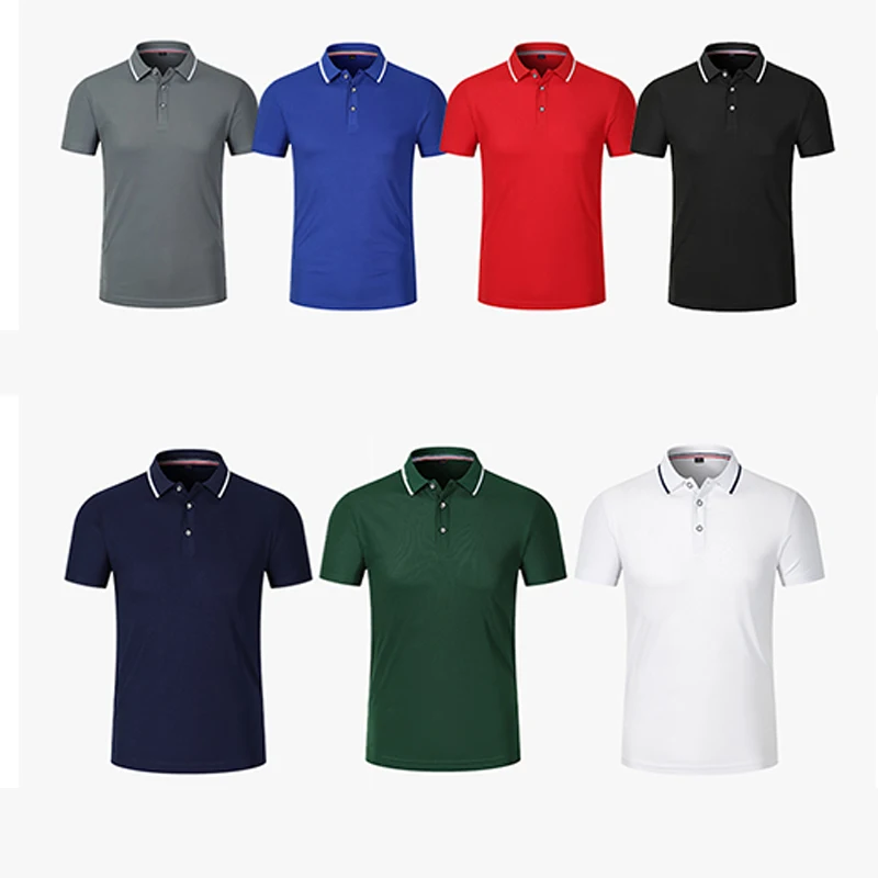 Summer Men\'s Lapel Short-sleeved POLO Shirt Custom Patterned Casual Breathable Hygroscopic And Perspirant T-shirt Group Clothing