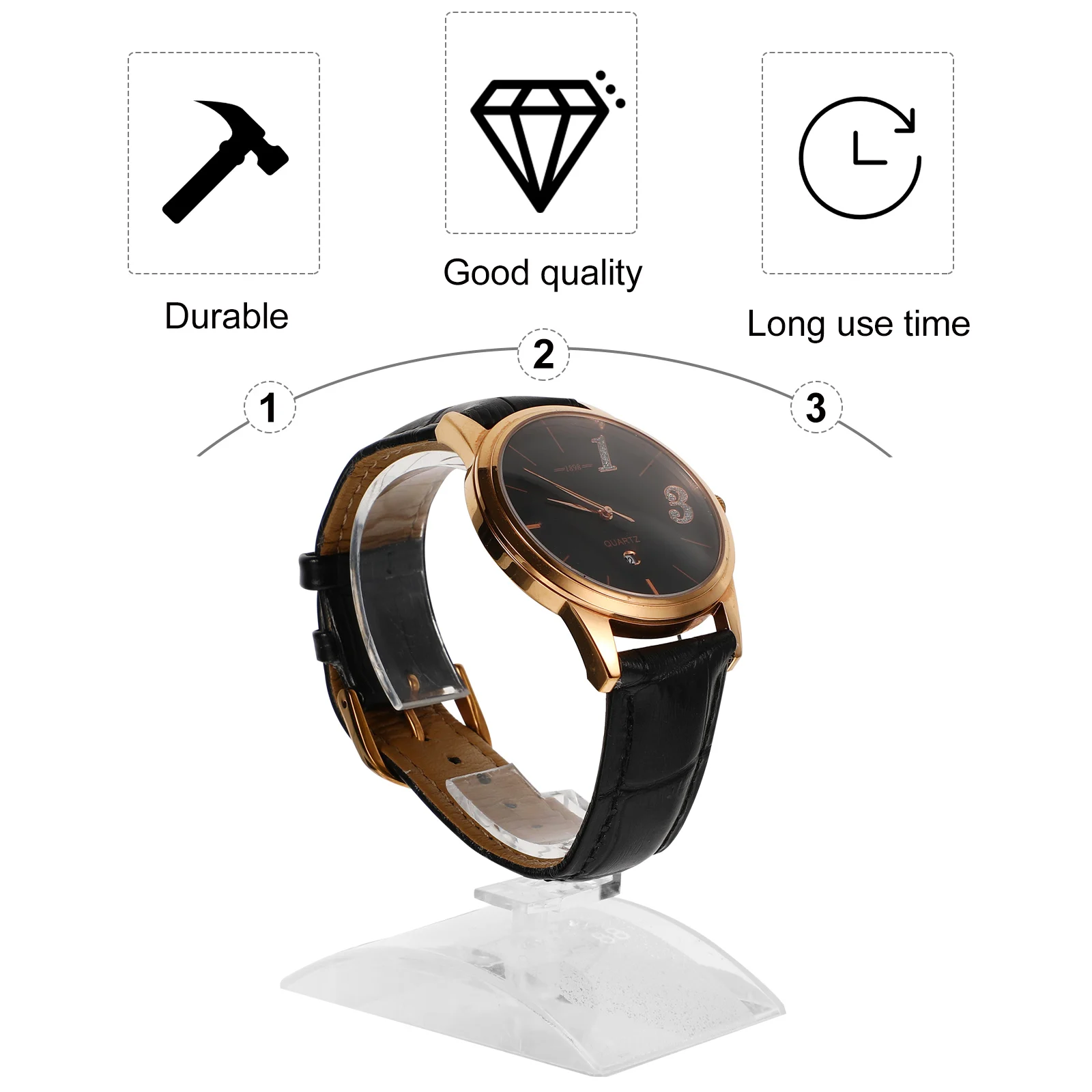 

6Pcs Acrylic Bracelet Watch Holder Display Stand for Watch Rack Scratch Resistant Sturdy Transparent Stand for Bracelets