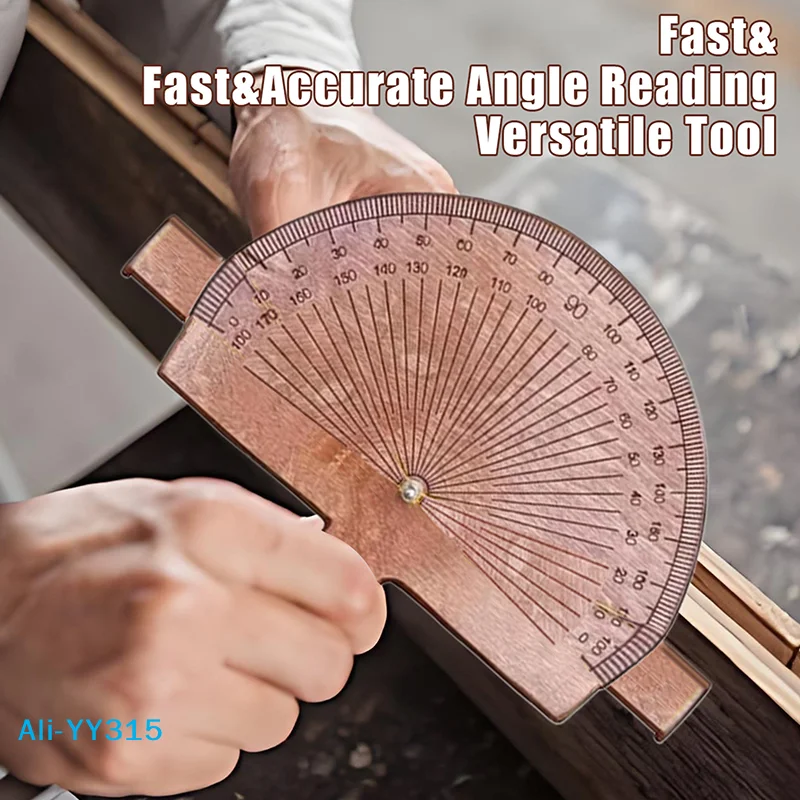 

【Y】Precision Angle Finder – Handcrafted Birch Wood Degree Tool, Custom Angle Finder Tool, Personalized Engraved Birch Protractor