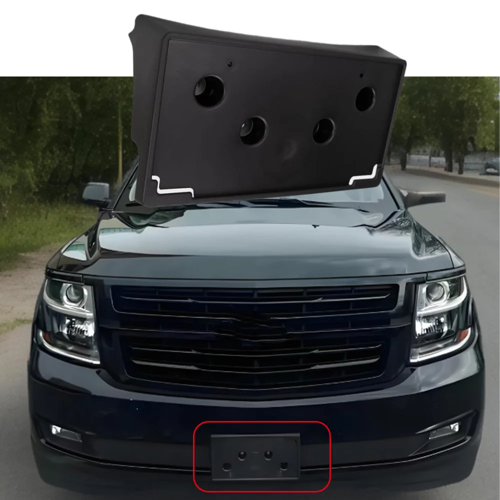 Soporte de placa de matrícula delantera de coche 23235997 GM1068193 para Chevrolet Suburban Tahoe 2015-2020 Suburban 3500 HD 2016-2019