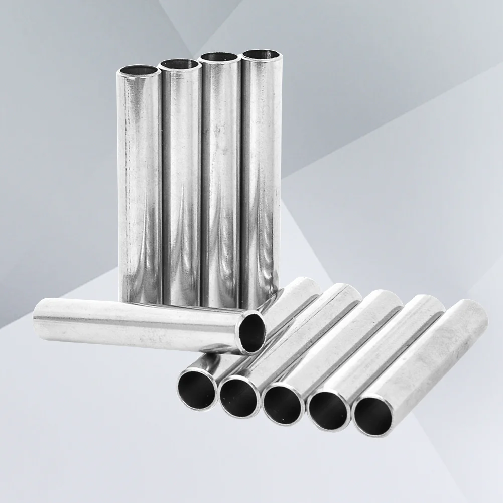 

10Pcs Stainless Steel Back Stem Tube Hard Wearing Needle Safety Part Compatible with Standard Machine Tubes Tube