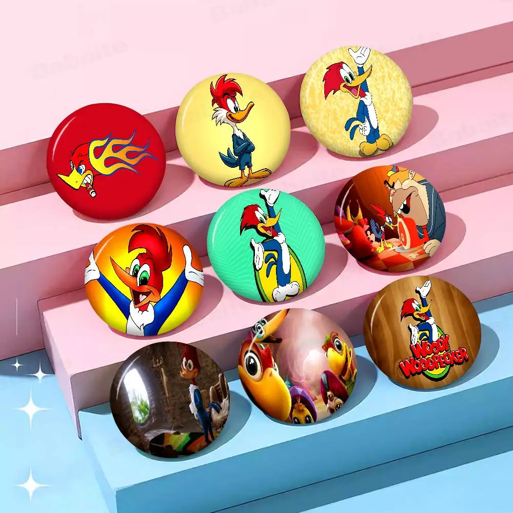 Cartoon Woody Woodpecker Anime Anime Button Pin Handmade Brooch for Clothes Cartoon Badge Backpack Decoration Jewelry