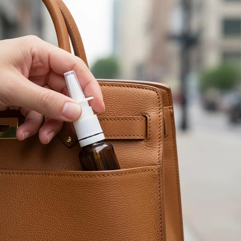 Amber Glass Nasal Spray Bottles With UV Light Protection And Nozzles For Storing Saline Medications Essential Oils