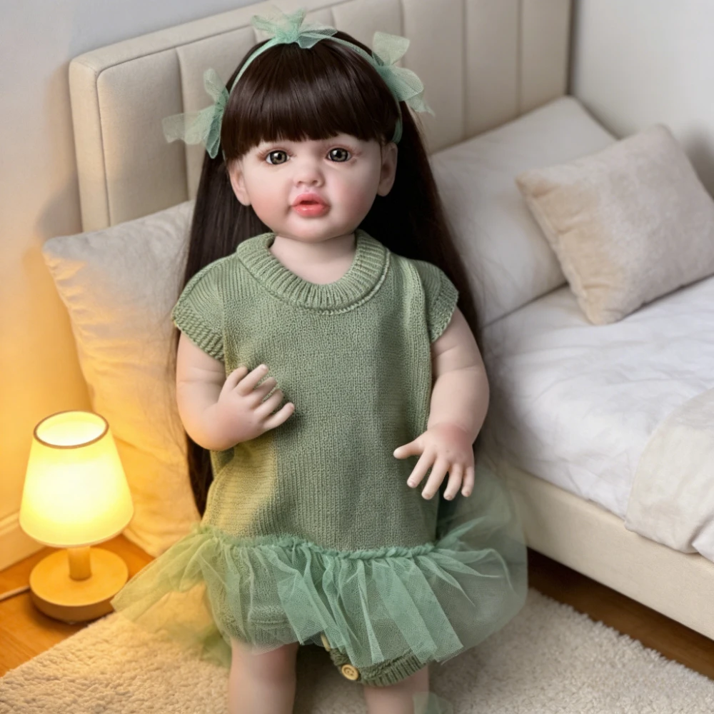 muneca-bebe-reborn-bzdoll-de-pelo-largo-marron-55-cm-22-pulgadas-realista-de-vinilo-princesa-nina-pequena