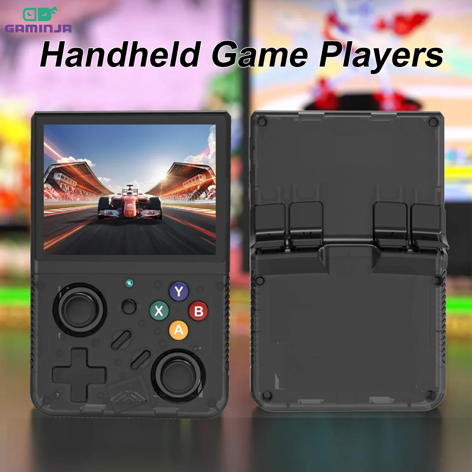 GAMINJA ANS02 Retro Handheld Gaming Machine 640*480 Screen Linux System with 64G Card Pre loaded More than 5000 Games