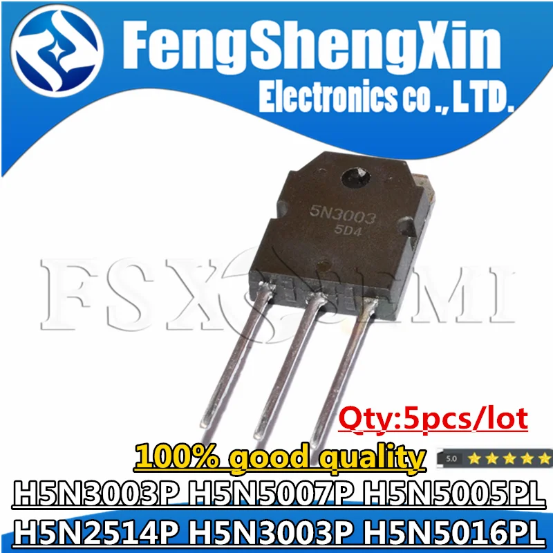 

5pcs H5N3003P H5N5007P H5N5005PL H5N2514P H5N3003P H5N5016PL 5N3003 5N5007 5N5005 5N2514 5N3003 5N5016 TO3P Chips