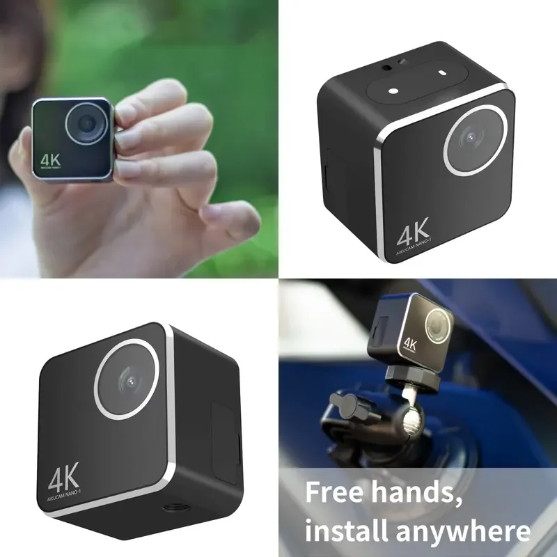 Smallest 4K 60FPS 12MP Helmet Motorcycle Action Camera Video Recording Waterproof EIS Anti-shake Outdoor Mini Camera 4k