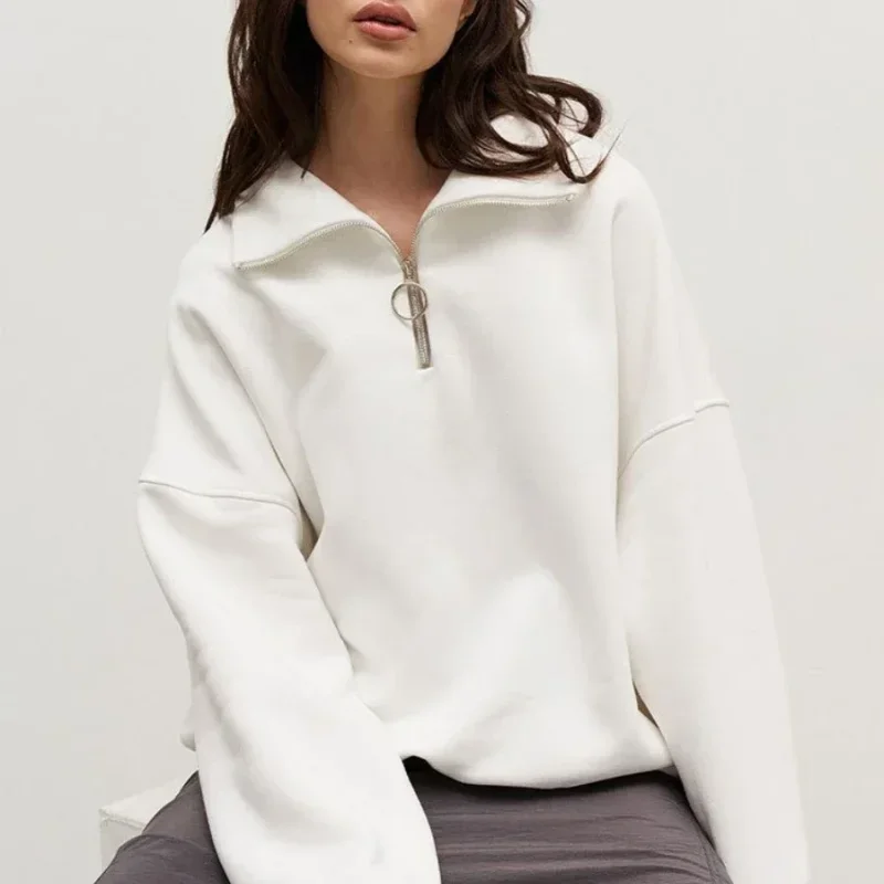 Wolfeel Oversized Hoodies & Sweatshirts for Women Autumn Winter Thick Warm Fleece Sweatshirt Girls Streetwear Loose Pullovers