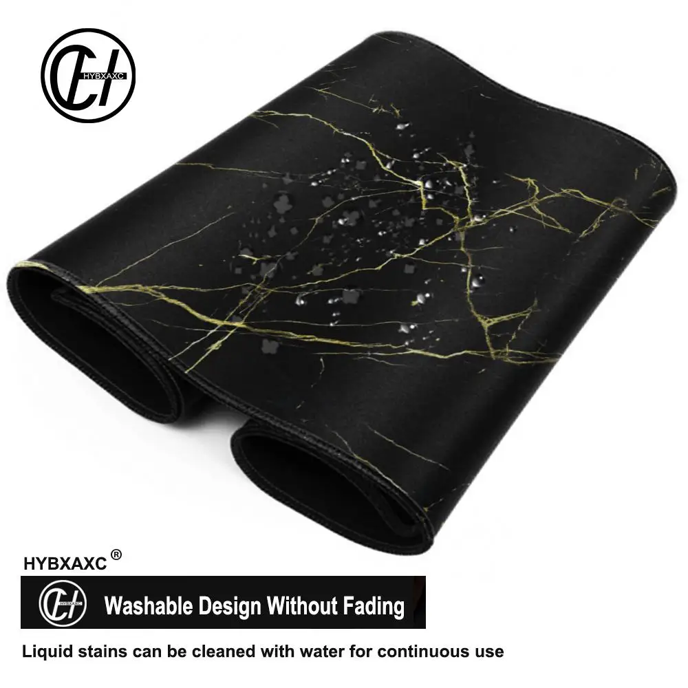 1200x600 Black Gray Marble Pattern Large Mouse Pad Gamer Computer Keyboard Non-Slip Rubber Table Mat Gaming Laptop Desk Accessor