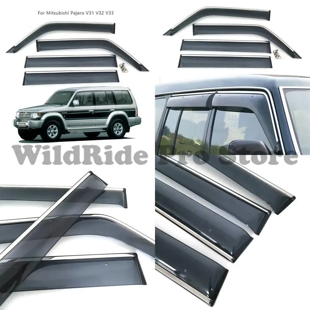 

1 комплект, универсальный козырек от дождя для Mitsubishi Pajero V31 V32 V33, Liebao Qibing, широкое утолщенное окно, защита от дождя и бровей