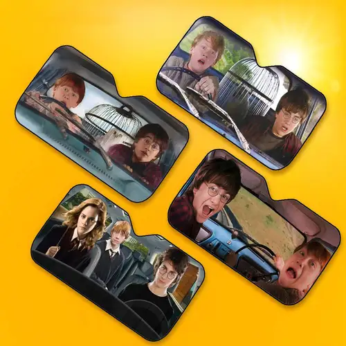Imagen 2 del producto H-harryS película p-potter parasol para coche parabrisas plegable de tres capas aislamiento parasol de ventosa bloquea rayos UV sol