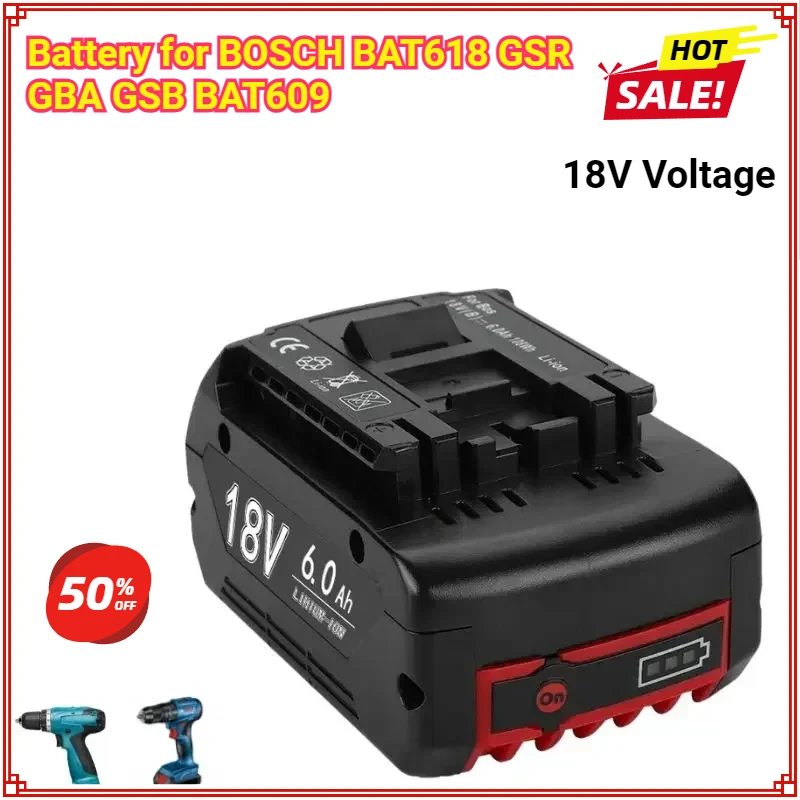 

For BOSCH Professional 18V Battery 10000mAh Li-ion Battery for BOSCH BAT618 GSR GBA GSB BAT609 Drill Battery