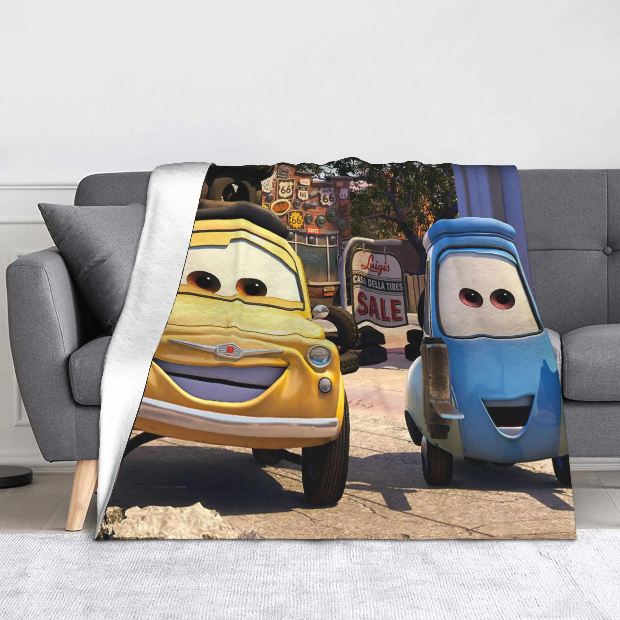 

Lightning McQueen Cars Movie Blankets Flannel Summer Multifunction Super Soft Throw Blankets for Sofa Car Quilt