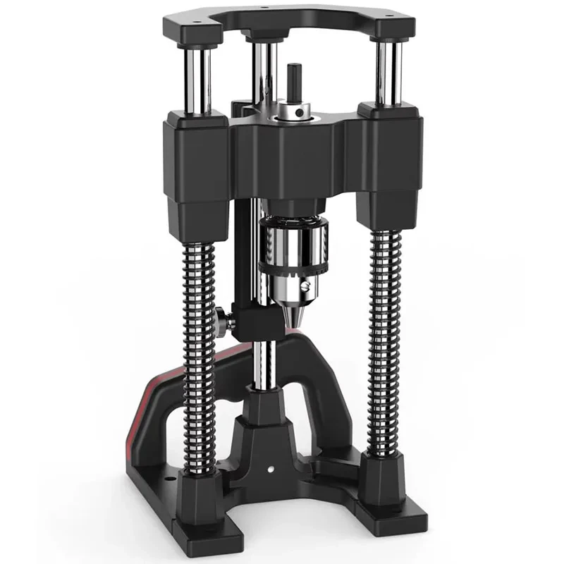 For drilling in wood, aluminum profiles and angled angles - Versatile vertical drilling and tapping guide with graduations