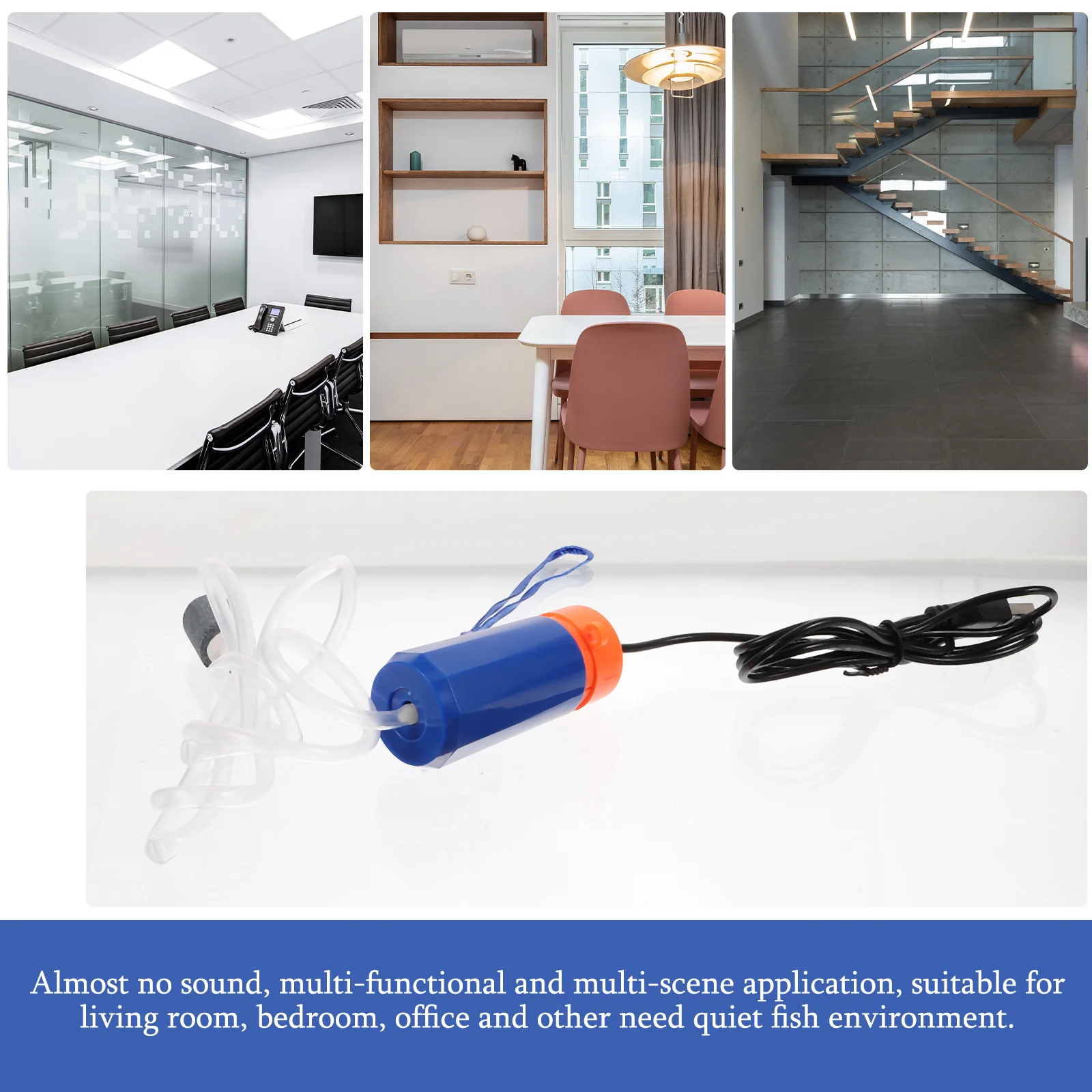 

Portable USB Oxygen Pump Fish Tank Air Pump Silent Aquarium Bubbler Oxygen Aerator for Indoor Fish Tank Accessories