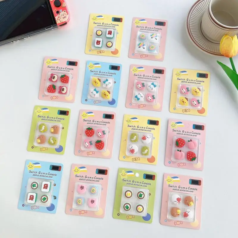 2023 New Switch Silica Gel Rocker Cover Sanrio My Melody Cinnamoroll Ns Lite Rocker Cap Protective Case Handle Oled Cartoon Cute