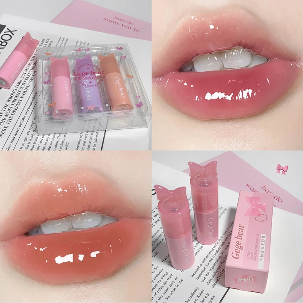 

3Pcs Long Lasting Lip Tint Moisturizer Repair Jelly Velvet Lipstick Sexy Lip Balm Makeup Lip Care Lip Plumping Cosmetics